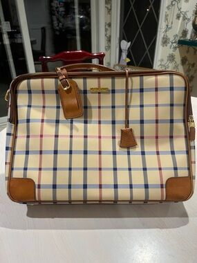 Brooks Brothers Tattersall Plaid Briefcase